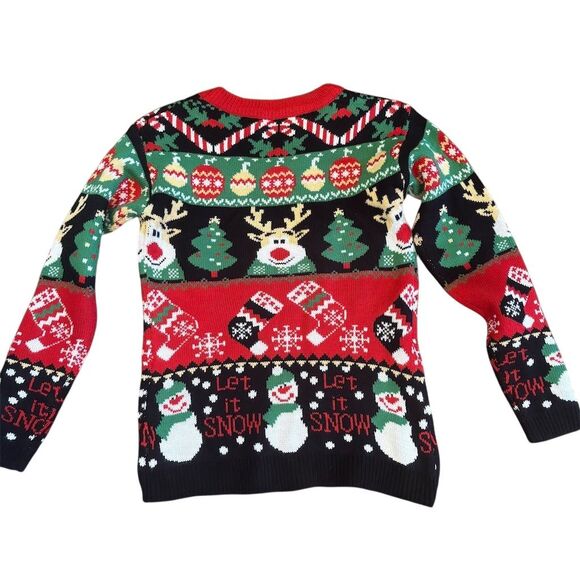 v28 Women's XS Christmas Sweater Reindeer Snowman Tree Design - Picture 5 of 9